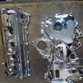 Chromium plated engine parts