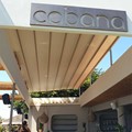 Pergola awning at the CABANA beach bar CABANA in Kourouta