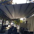 Pergola with TenCate awning at a café in Pyrgos