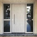 Πόρτα laminate - εισόδου πολυκατοικίας με 2 σταθερά