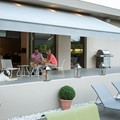 Awnings with arms, Awnings with bracing struts, Somfy automations, Patio shelters, Tencate & Dickson awning fabrics