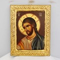Βυζαντινή εικόνα, ζωγραφισμένη σε ξύλο, σκαλισμένη στο χέρι