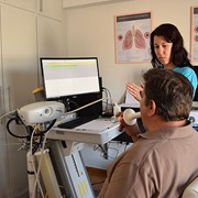 Performance of spirometry, measurement of lung volumes and lung diffusion capacity