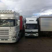 Fleet of removal trucks