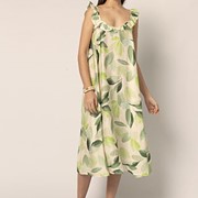 Printed viscose dress