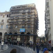 Σκαλωσιές σε νεοκλασικό κτίριο στο κέντρο της Θεσσαλονίκης