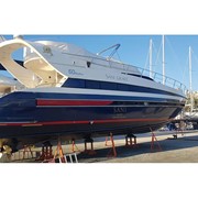 Φιλοτέχνηση yacht 18 μέτρων με cast βινύλιο αυτοκόλλητο ειδικών εφαρμογών της Avery Dennison