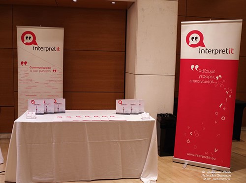 Interpretit stand at a trade event