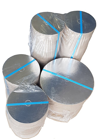 Silver paper disk for donner
