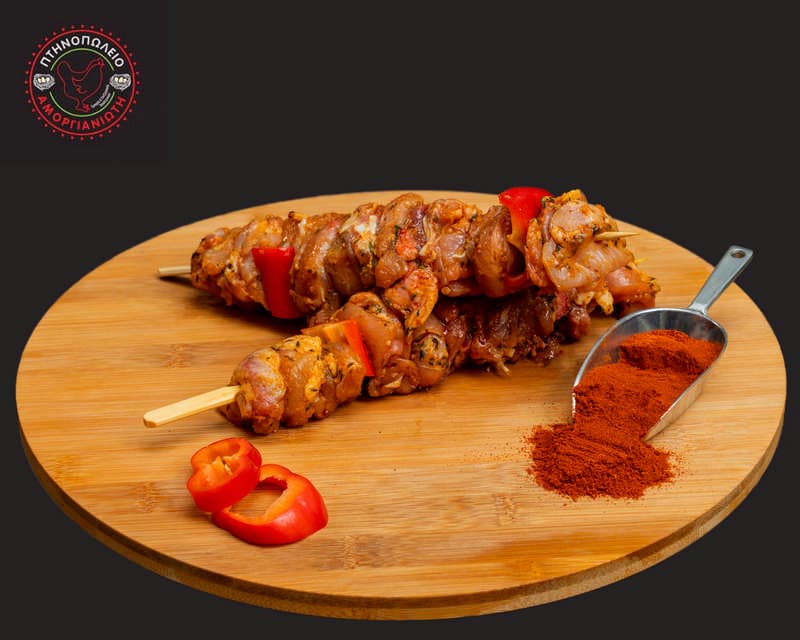 Κοντοσούβλι κοτόπουλο με φιλέτο μπούτι