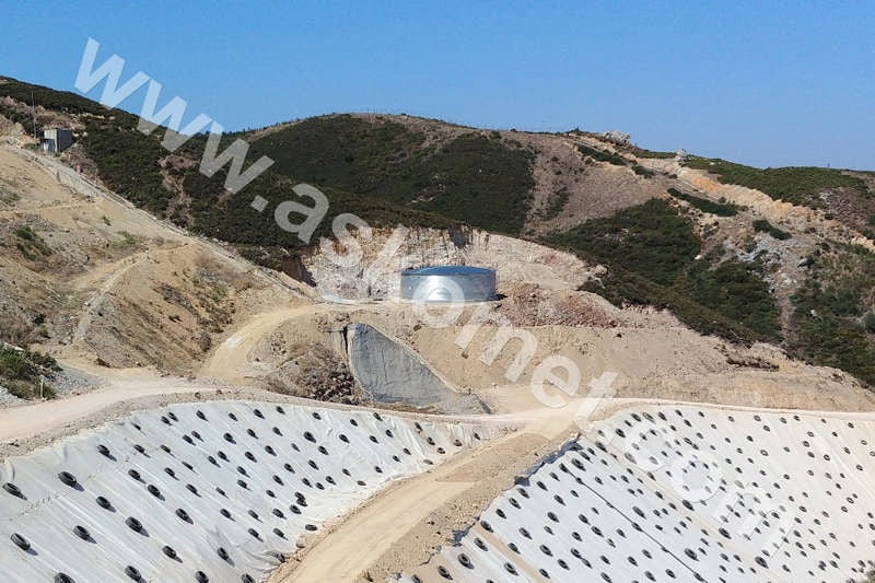 Προκατασκευασμένη δεξαμενή σε μονάδα ταφής απορριμμάτων