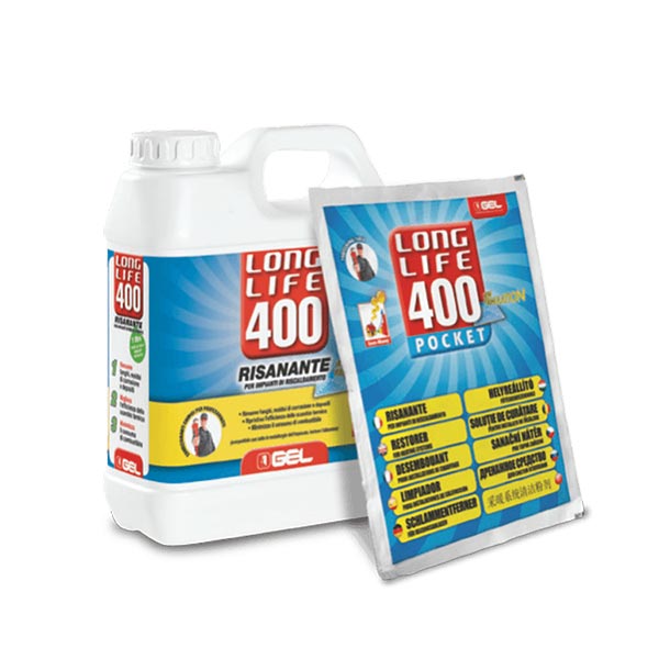 Long Life 400 - 400 pocket, Ήπιο καθαριστικό ιζημάτων ενδοδαπέδιων εγκαταστάσεων
