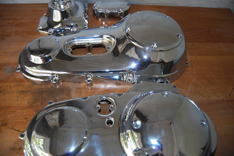 Chromium plated caps from Harley