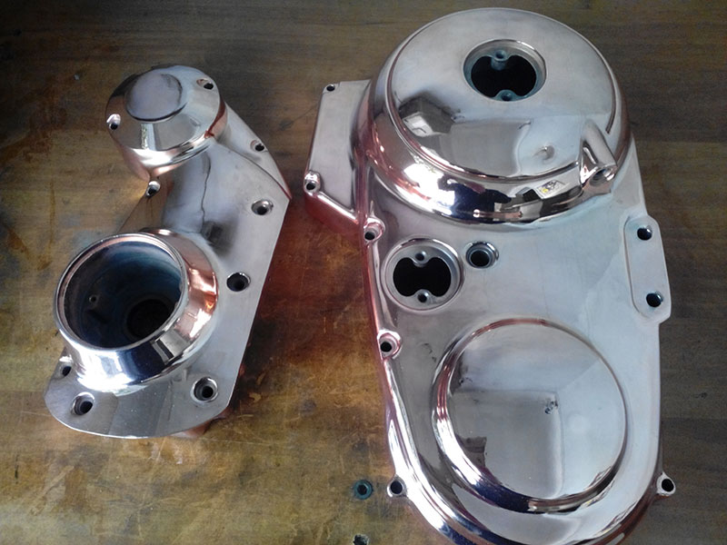 Chromium plated Harley caps