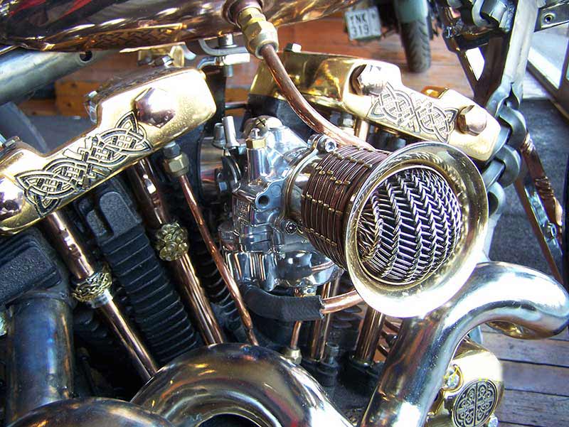 Gold plated Harley head