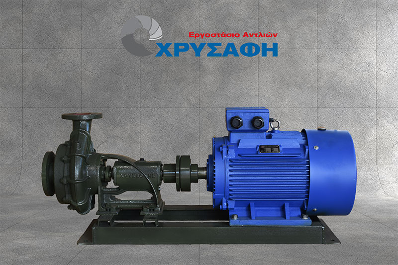 Pumping Unit with Electric Motor, 10-100hp, and Two-Stage Pump