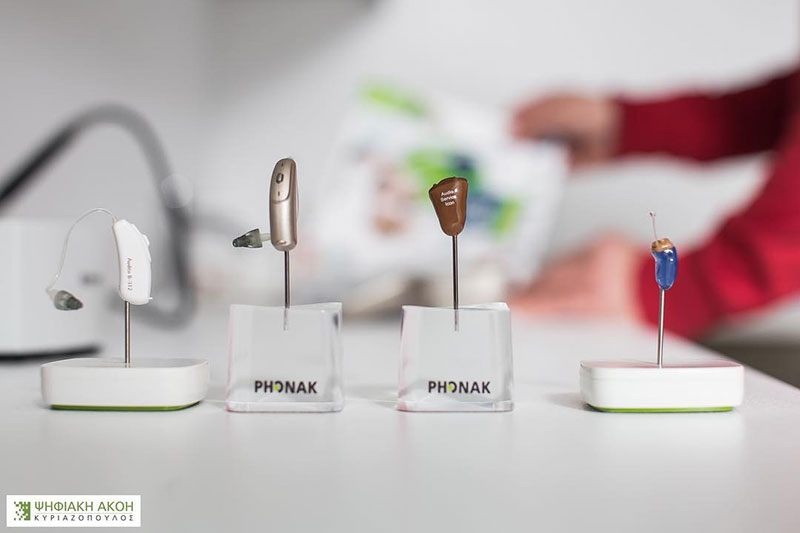 All types of hearing aids