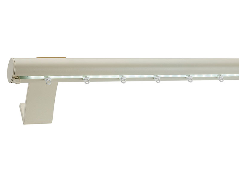 Κουρτινόβεργα Round χρώμα 9002 ICE με ταινία φωτισμού led