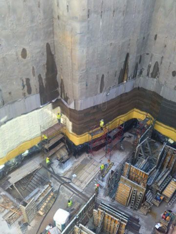 Waterproofing with spray of polyurethane foam and polyurea, at Contemporary Art Goulandris Museum in Athens