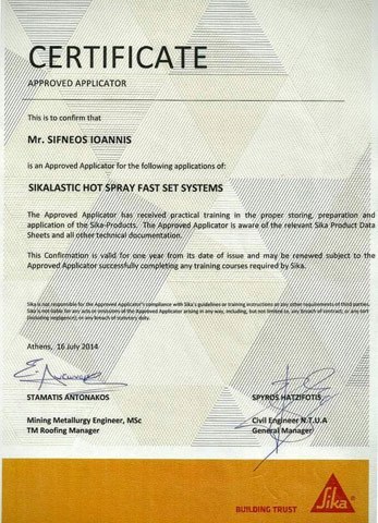 Specialized Sika's workshop in the field of insulation and coating floors