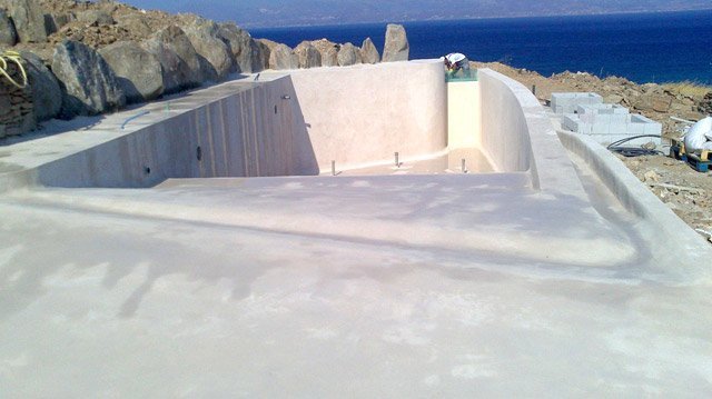 Pool & tank waterproofing with material certification for drinking water