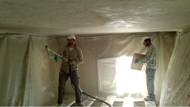 Restoration, repairs of buildings, coating, reinforcing masonry