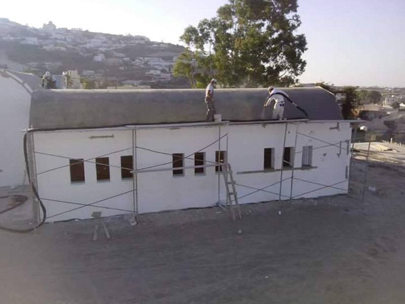 Insulation & waterproofing at Winery in Santorini
