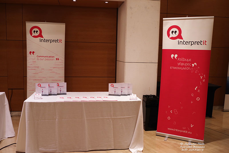 Interpretit stand at a trade event