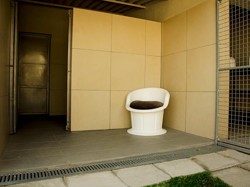 Outside deluxe rooms
