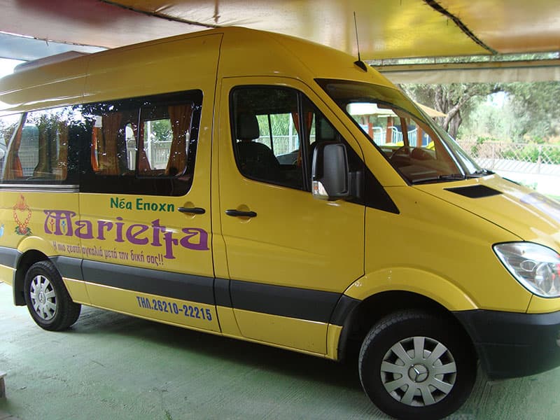 Modern Mercedes Benz school bus