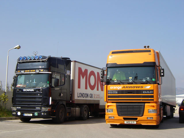 Company-owned tractor trucks and trailers