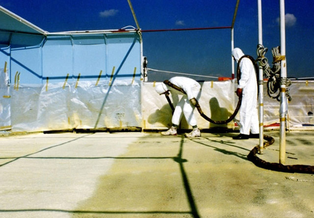 Μόνωση καταστρώματος με spray πολυουρεθάνης, M/V Οδυσσεύς