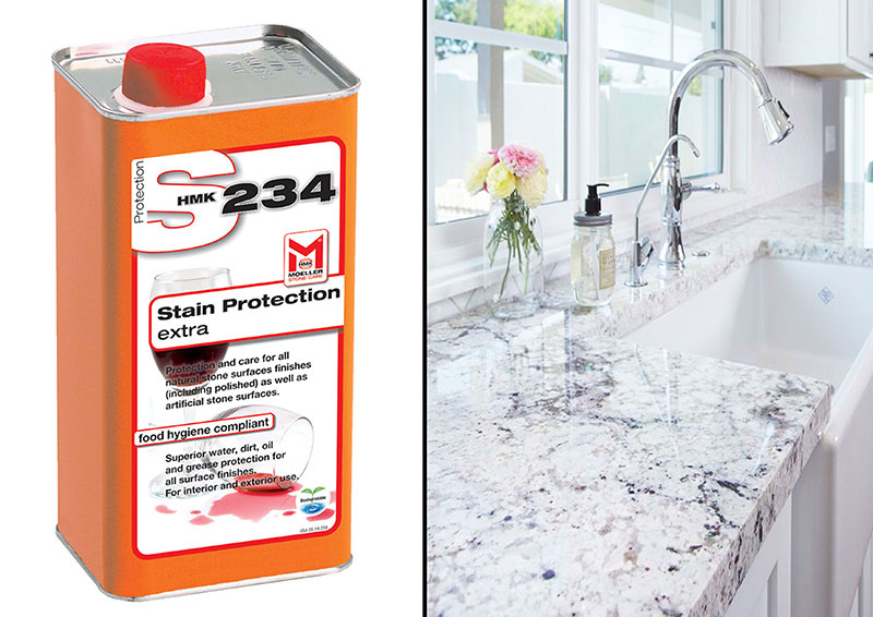 Marble Impregnation - Waterproofing with HMK products. S-234 is a specialized impregnator for marbles & granites