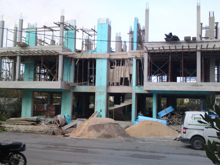 Residential complex building A (construction of the bearing structure)