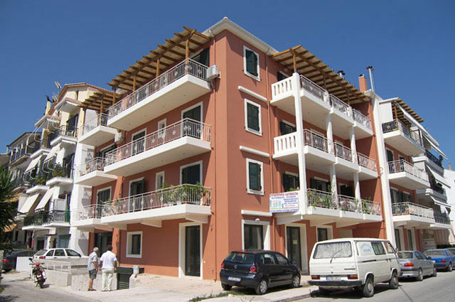 Four-storey building with basement and garage