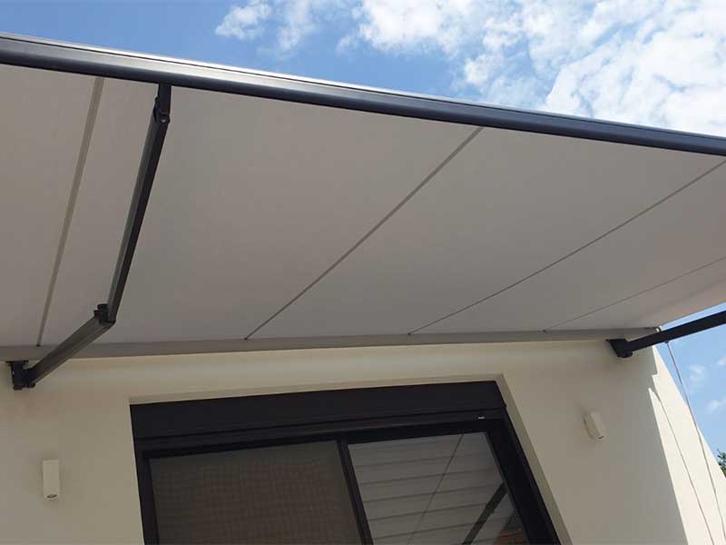 Awnings with arms in a residence