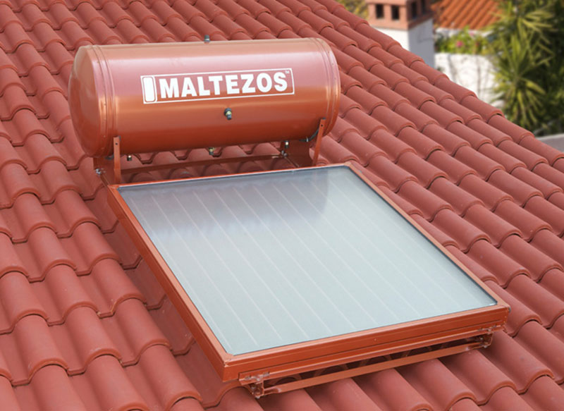 160 L inox κεραμοσκεπής χρώμα κεραμιδί