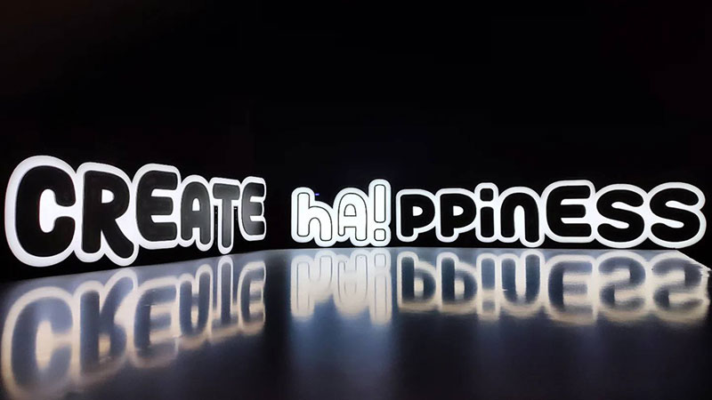 Επιγραφή εμπρόσθιου φωτισμού από plexiglass