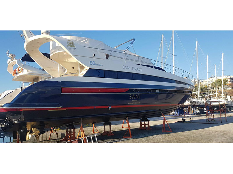 Φιλοτέχνηση yacht 18 μέτρων με cast βινύλιο αυτοκόλλητο ειδικών εφαρμογών της Avery Dennison