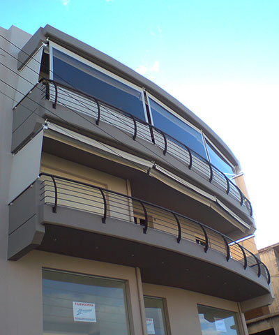 Vertical gelatin awnings