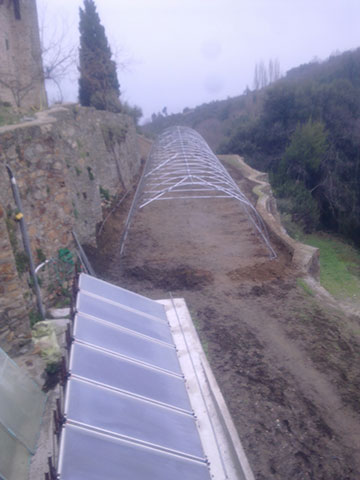 Επαγγελματικό Θερμοκήπιο (5x30), Μεταλλικός Σκελετός