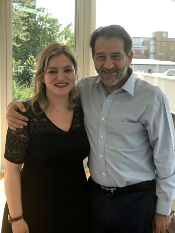 With the professor Kypros Nicolaides