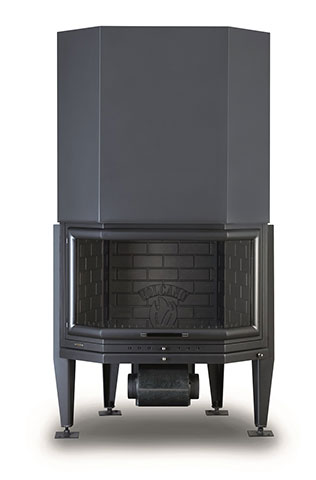 Energy Air-Heater Fireplace Ε80, three sided