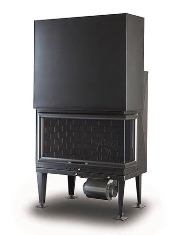 Energy Air-Heater Fireplace Ε80, two sided