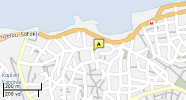 Location of business on map