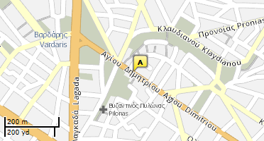 Location of business on map