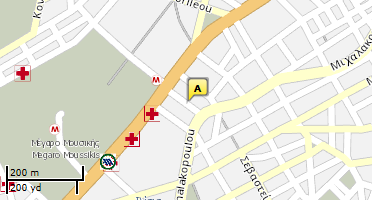 Location of business on map