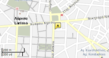Location of business on map