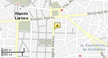 Location of business on map
