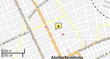 Location of business on map